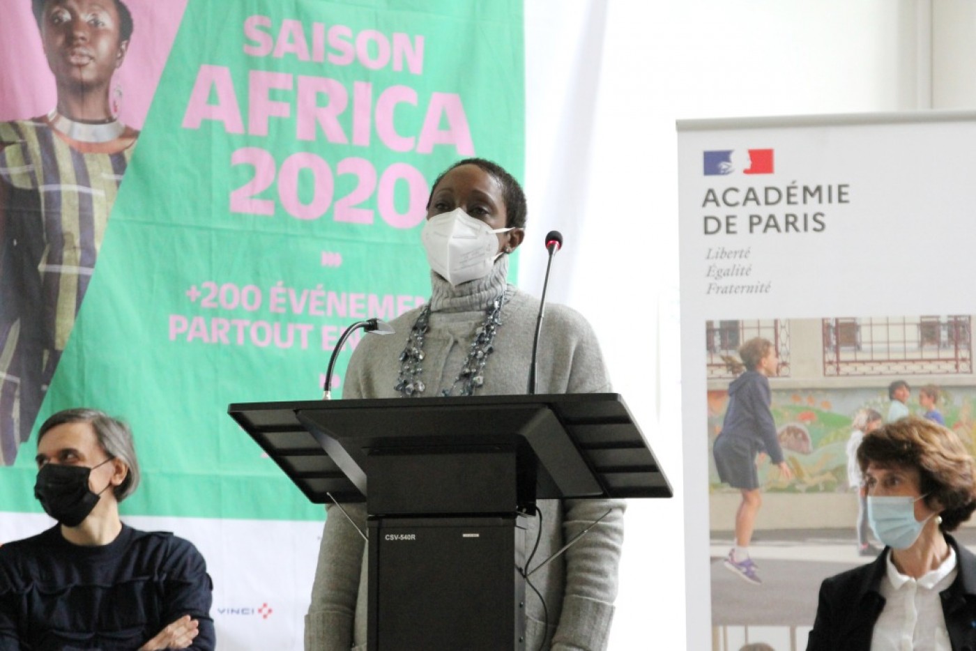 (c) Académie de Paris - N'Goné Fall - commissaire générale de la saison Africa2020 
Lancement académique de la saison Africa2020